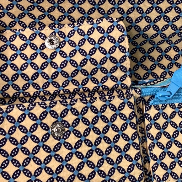 Vera Bradley Bali Blue Sleek wallet crossbody Clutch purse NWT - Picture 5 of 16